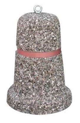 DISSUASORE TORRE in calcestruzzo granigliato con fascia color rame