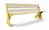 PANCHINA ELLE con supporti colore giallo