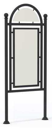 TABELLONE ATENE monofacciale per pubblica affissione, dim. utili per affissione cm. 80x150 h 