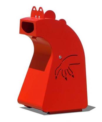 CESTINO DINO in acciaio con anta apribile