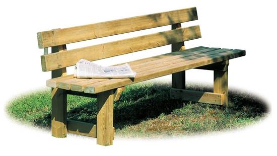 PANCHINA RUSTICA interamente realizzata in legno di pino