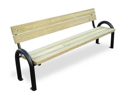Cod. PN64 PANCHINA EGEO con supporti in acciaio e doghe in legno