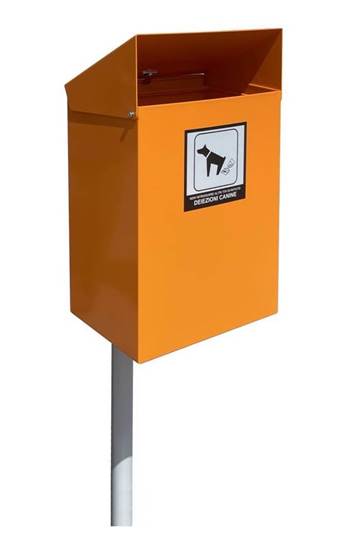 CESTINO TOTO in acciaio con tettuccio per raccolta deiezioni canine