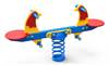 TANDEM GALLINA A 2 POSTI a molla con sagoma in materiale plastico 