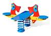 TANDEM CANE MAX A 4 POSTI a molla con sagoma in materiale plastico e n.2 molle