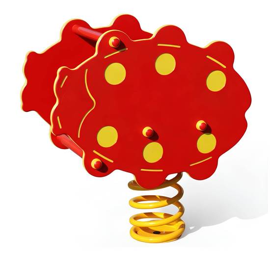 COCCINELLA A MOLLA con doppia sagoma in materiale plastico 