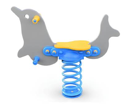 DELFINO A MOLLA con sagoma in materiale plastico