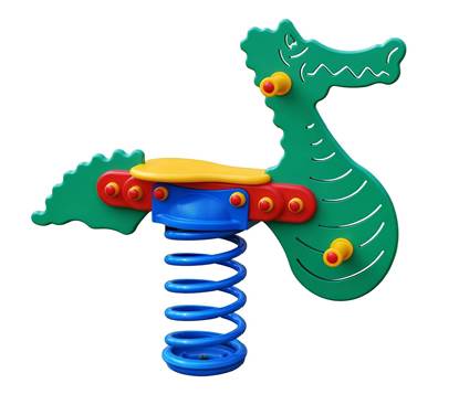 COCCODRILLO A MOLLA con sagoma in materiale plastico 