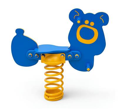 ORSETTO A MOLLA con sagoma in materiale plastico