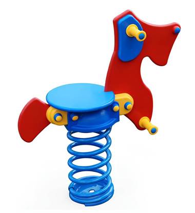 CANE A MOLLA con sagoma in materiale plastico 