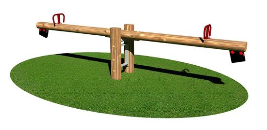 BILICO MONTANA oscillante a 2 posti con trave in legno 