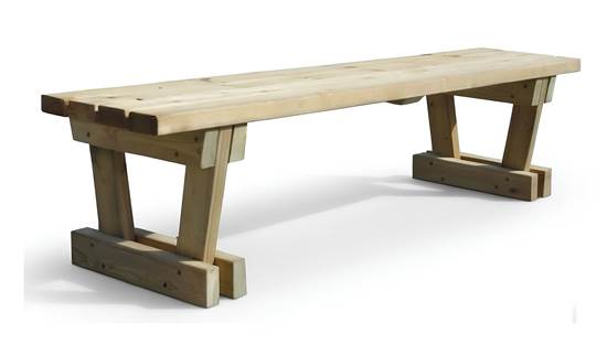 PANCA WOOD interamente realizzata in legno